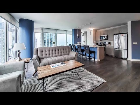A furnished 3-bedroom, 3-bath at the Loop’s Marquee at Block 37 A furnished 3-bedroom, 3-bath at the Loop’s Marquee at Block 37