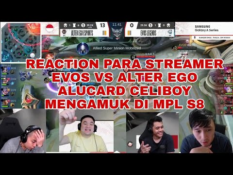REACTION PARA STREAMER EVOS VS ALTER EGO || ALUC4RD CELIBOY MENGAMUK