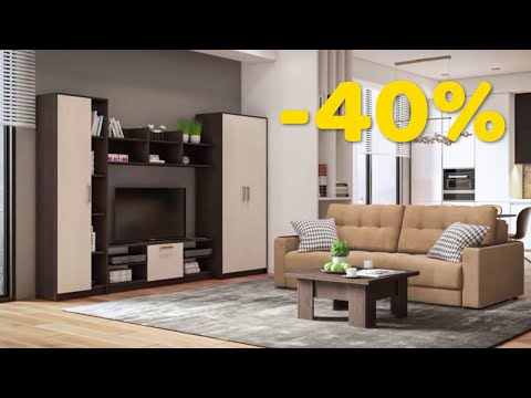 Большая современная стенка ВЕНА для квартиры дачи и дома с нишей под телевизор это практичная мебель