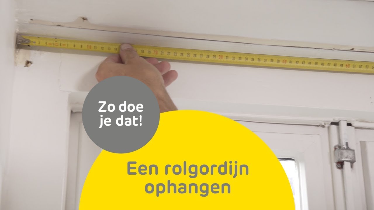 Rolgordijn inkorten en ophangen