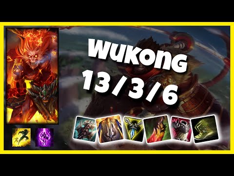 EU Challenger Wukong TOP (13/3/6) vs Lucian Gameplay Replay - Patch 10.22
