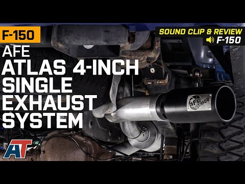 2015-2020 F150 3.5L Ecoboost AFE ATLAS 4 Inch Exhaust System; Black Tip Sound Clip & Install