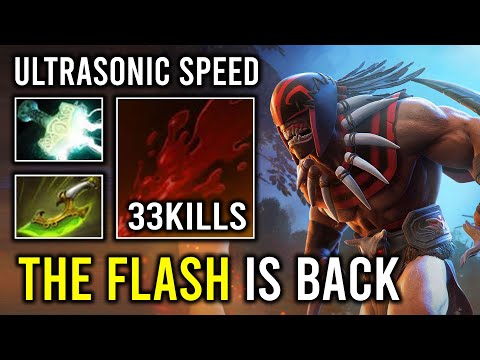THE FLASH IS BACK 100% Ultrasonic Speed Unlimited Lightning Max Attack Speed Bloodseeker Dota 2