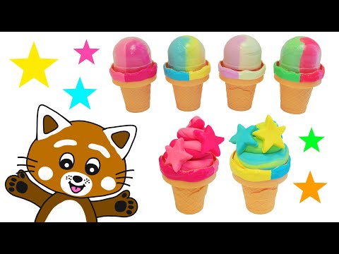 Pukkins gör massor med glass - Lek och lär dig färger - Lek med oss