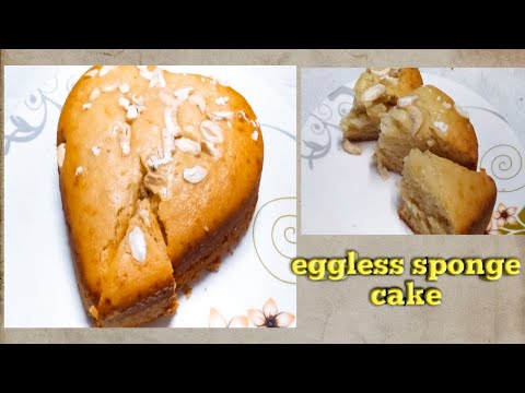 Eggless vanilla sponge cake in kadai || No oven ||No condensed milk || easy vanilla sponge cake