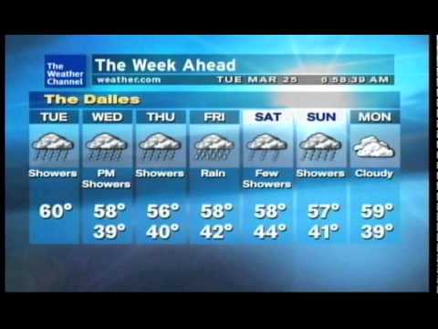 TWC WeatherSTAR XL- The Dalles, OR- Mar. 25, 2014- 6:57AM PDT