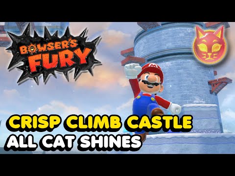 Bowser's Fury - Crisp Climb Castle - All Cat Shine Locations Walkthrough
