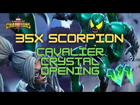 NO SHOT!! 35x Scorpion Cavalier Crystal Opening | Marvel Contest of Champions