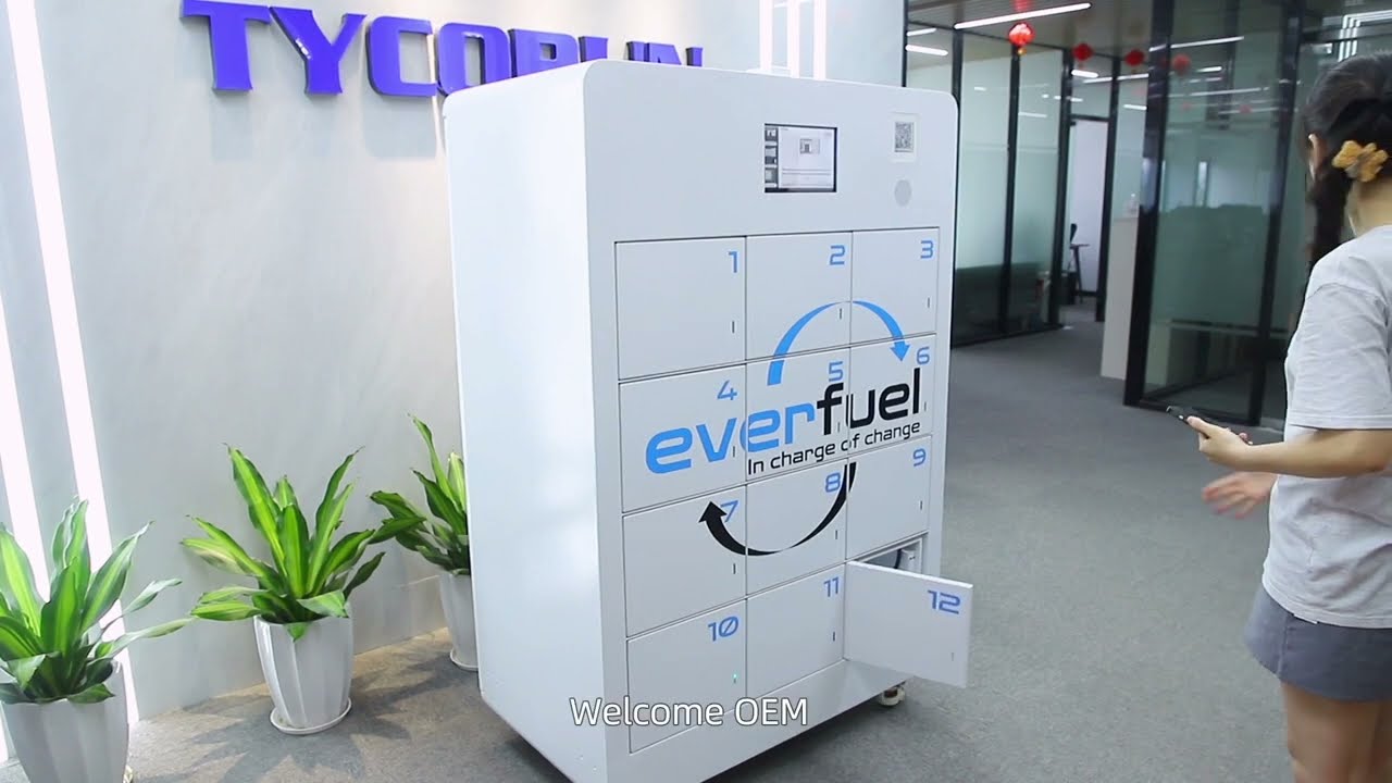 12-Bay Battery Swap Station: Rapid Battery Change for E-Motorcycles & Scooters