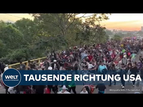 USA ALS ZIEL: Tausende Migranten starten in Karawane einen Marsch aus Mexiko