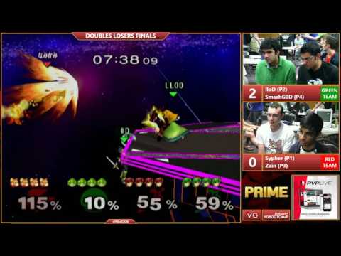 Prime Doubles - lloD & SmashG0D Vs. Sypher & Zain SSBM Losers Finals - Smash Melee