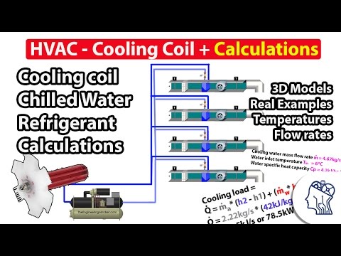 HVAC - Cooling coil + Calculations ❄️❄️❄️ Video