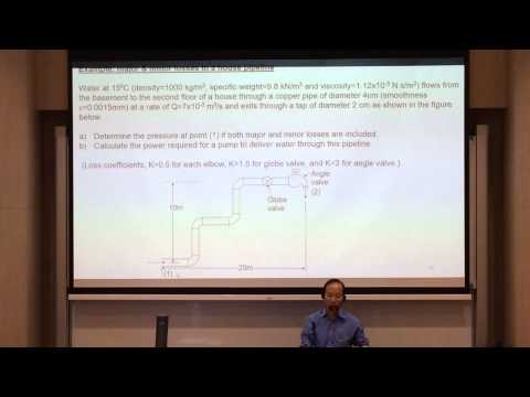 4 March 2015, Fluid Mech, Major & Minor Head Loss Part 1