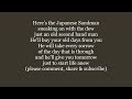 THE JAPANESE SANDMAN Lyrics Words text trending sing along song music