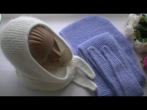 THE TREND OF THE SEASON!!! AN INCREDIBLY STYLISH GARTER STITCH HOODED SCARF MADE OF MINK DOWN!!!