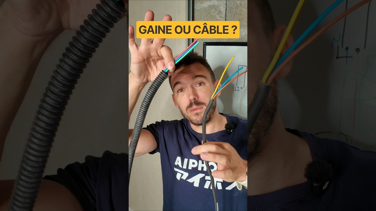 Gaine électrique OU Câble électrique ? #lesdisjonctes #electricien #électricité