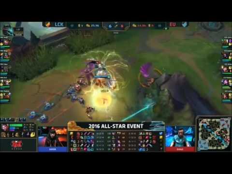 Faker의 갈리오  xPeke의 미드 가렌  역대급 꿀잼 난타전 LCK vs LCS eu Highlight