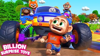 Monster Truck Robbery Chaos at the Park - Kids Adventure Cartoons