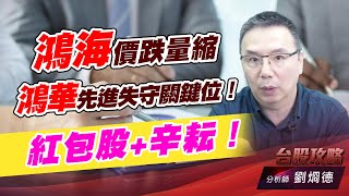 鴻海價跌量縮，鴻華先進失守關鍵位！紅包股+辛耘！｜台股攻略｜劉烱德 (圖)