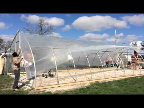 Covering the Greenhouse with Poly