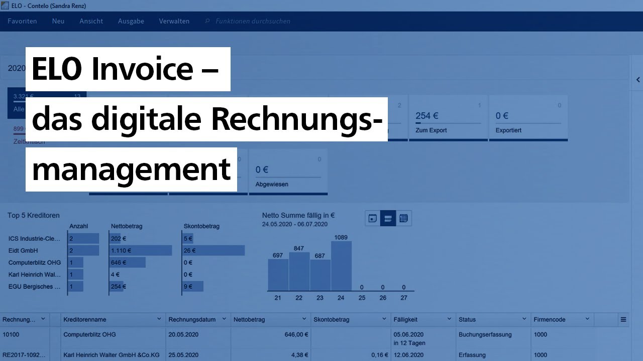 ELO Invoice — Digitaler Rechnungseingang