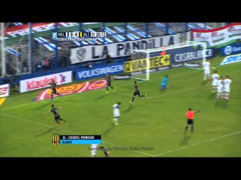 Gol de Parnisari. Vélez 0 - Olimpo 1. Fecha 18. Primera División 2015. FPT.