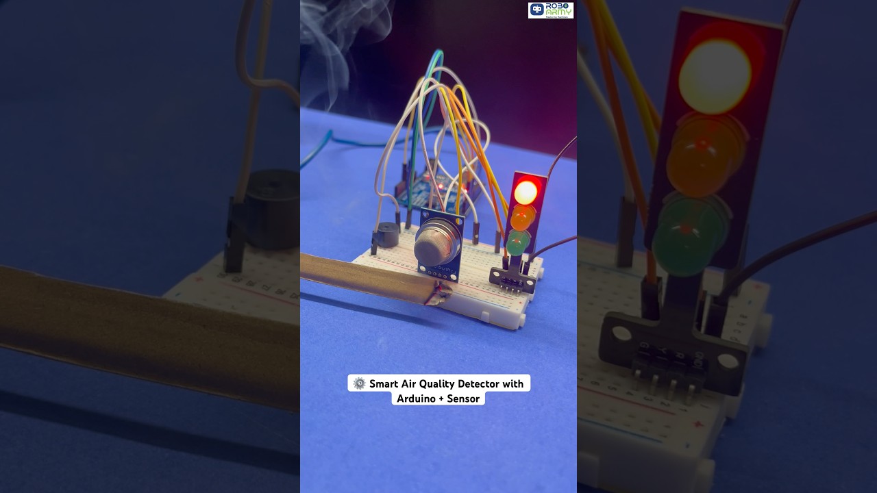 💨 Air Quality Monitor Using Arduino — Real-Time Results #roboarmy #arduinoproject #airquality