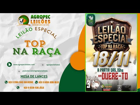agropecleiloes.com - LEILÃO ESPECIAL TOP NA RAÇA | BERRO DO BOI LEILÕES - DUERÉ -TO 18/11/2025