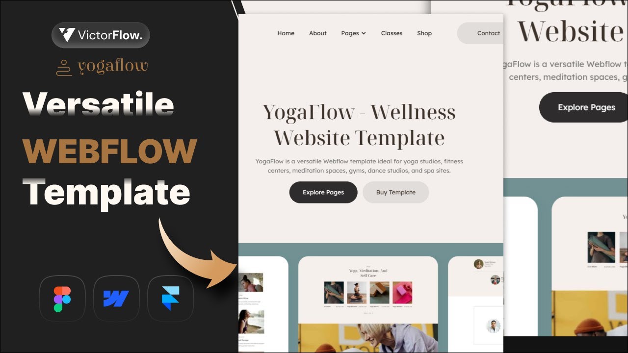 Create a Yoga & Wellness Website in Webflow | YogaFlow Template for Studios & Trainers