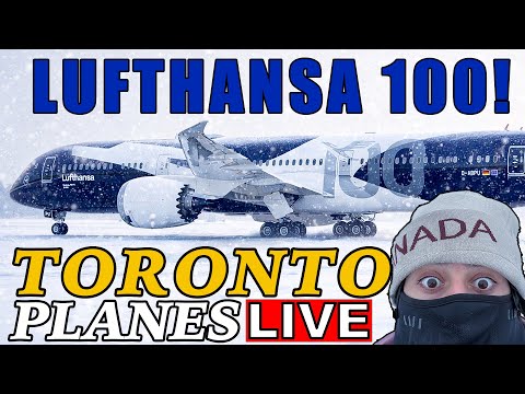 🔴 LIVE 100 YEAR LUFTHANSA 787 in SUPER COLD Toronto Airport! (YYZ)! January 24TH, 2026!