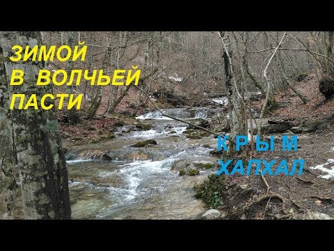 Крым, Алушта, Хапхалькое ущелье зимой. Полноводье, дивный лес, волшебные ванны