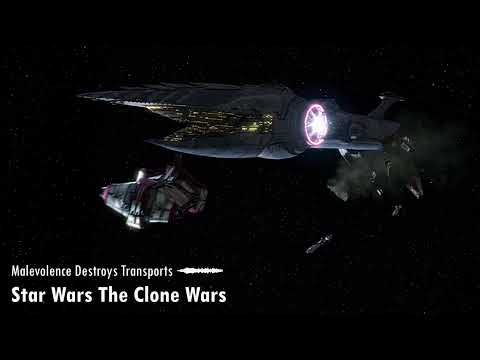 Star Wars The Clone Wars: Malevolence Destroys Transports | Unreleased Soundtrack
