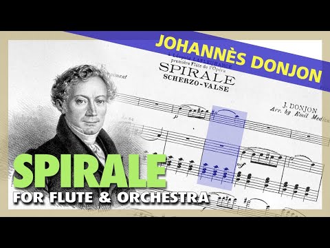 🎼J. DONJON - Spirale [for FLUTE and Orchestra] - (Sheet Music Scrolling)