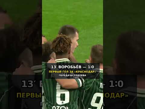 Дубль Воробьева в ворота «Динамо» #краснодар #динамо #рпл