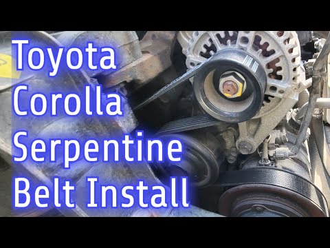 How To Change The Serpentine Belt On A 2003 2004 2005 2006 2007 2008 Toyota Corolla