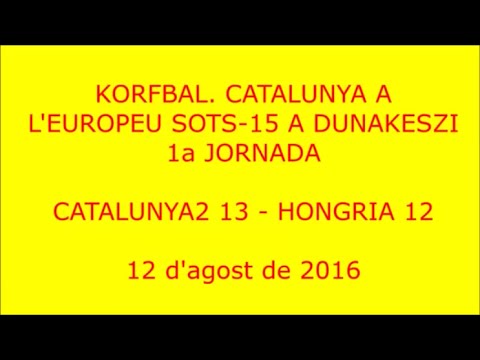 20160812g Korfbal  EKC u15  Catalunya2 13 vs Hongria 12  youtube
