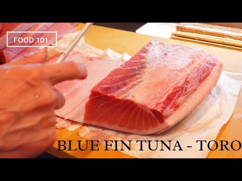 How to prepare Blue Fin Tuna's Belly (Toro) - Sushi Chef Skill