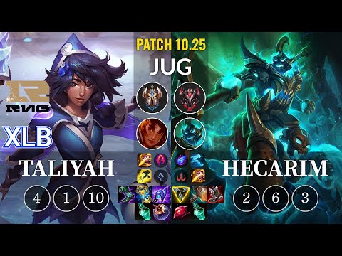 RNG XLB Taliyah vs Hecarim Jungle - KR Patch 10.25