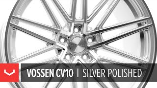 20 Inch Vossen CV10 Silver Polished Alloy Wheels