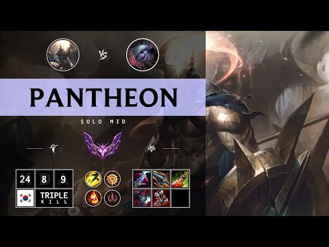 Pantheon Mid vs Tristana - KR Master Patch 14.13
