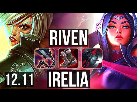RIVEN vs IRELIA (TOP) | Rank 3 Riven, 8/1/5, 2.1M mastery, 1100+ games | KR Challenger | 12.11
