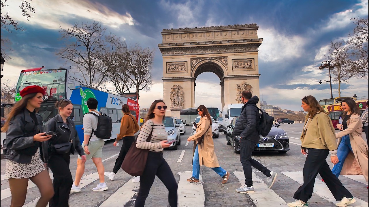 Immersive street-level walking tour through Paris Latin Quarter, France, showcasing authentic urban landscapes, local architecture, and the vibrant atmosphere of the city's neighborhoods