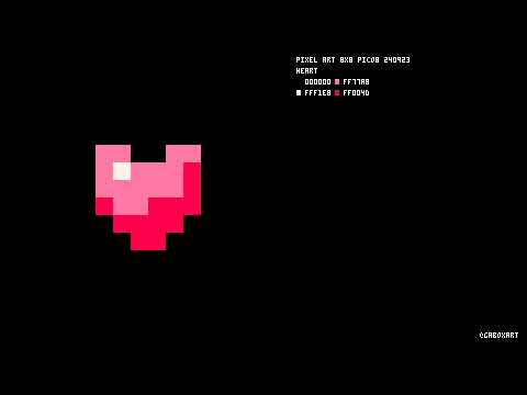 pixel art 8x8 pico8 240923 heart #pixelart