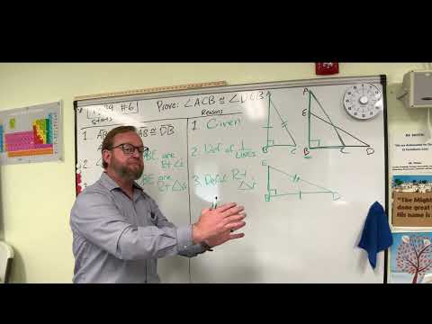 How to solve a Geometry Proof for corresponding angles using Right Triangles (ACE PACE 1110)
