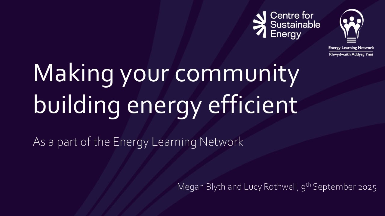 Making your community building more energy efficient