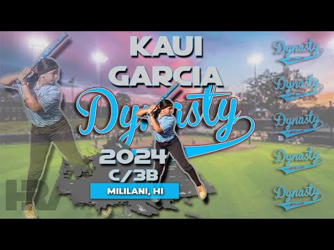 2024 Kaui Garcia Catcher and Third Base, Softball Skills Video - Dynasty Hawaii