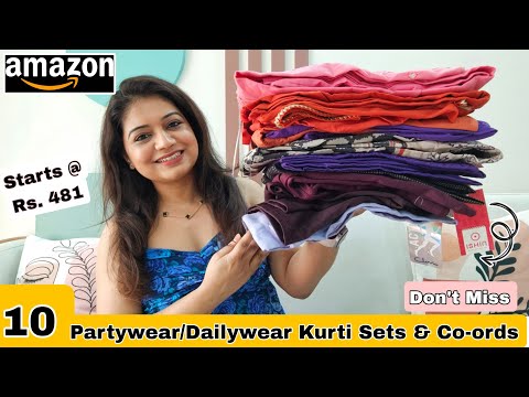 😃 Amazon Huge 10 Kurta Sets, Kurtis, Dresses & Winter wear Haul Starting Rs. 481|❤️Amazon Haul