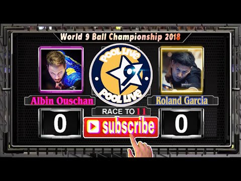 【Pool Live】Last 32 - World 9 Ball Championship 2018 - Roland Garcia vs Albin Ouschan (RACE 11)