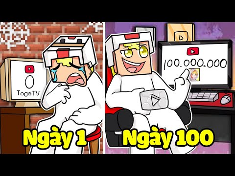 Toga TV - CHICKEN BOWL 100 DAY CHALLENGE FROM 0 TO YOUTUBER 100,000,000 SUBSCRIBERS IN MINECRAFT