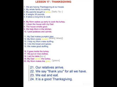 💖 LESSON 17 : THANKSGIVING 💖